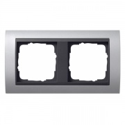 Рамка 2-ая Gira Event Алюминий цвет вставки Антрацит