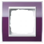Рамка 1-ая Gira Event Clear Фиолетовый цвет вставки Белый глянцевый