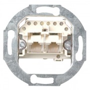 Мех-зм 2-ной комп. розетки на две линии 2хRJ11/RJ45 (8/8) Cat.3 c "лапками"