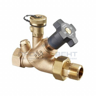 Клапан балансировочный Oventrop Aquastrom F - 1/2" (ВР/НГ, PN16, Tmax 120°C, со спускным краном)