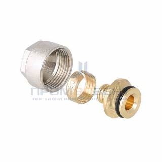 Соединение резьбозажимное VALTEC VT.4410.NE - 16x2.0 x 3/4"EK (для PEX и PERT труб)