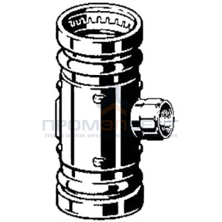 Тройник Viega d88,9х2"х88,9 под пресс, Sanpress XL c SC-Contur, ВР, бронза