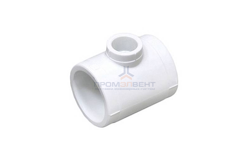 Тройник переходной Fusitek - 63 x 32 x 63 (для полипропиленовых труб под пайку, цвет белый)