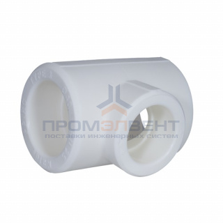 Тройник переходной KALDE - 50 x 32 x 50 (для полипропиленовых труб под пайку, цвет белый)