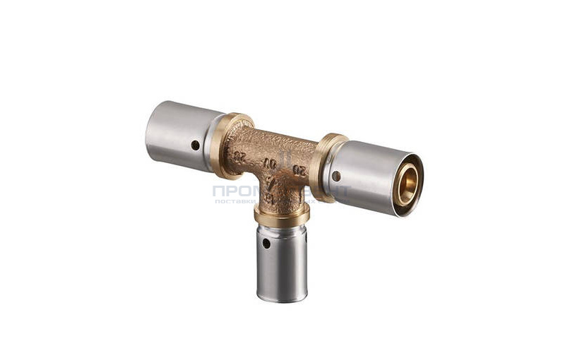 Тройник переходной Oventrop Cofit P - 26x3.0 x 16x2.0 x 26x3.0 (прессовой, бронза)