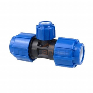 Тройник переходной Политэк  - 50 x 40 x 50 (винтовой, для труб ПНД)