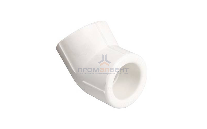 Отвод 45° VALTEC VTp.759 - 63 (для полипропиленовых труб под пайку, цвет белый)