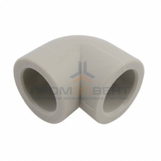Отвод 90° FV-Plast - 50 (для полипропиленовых труб под пайку, цвет серый)
