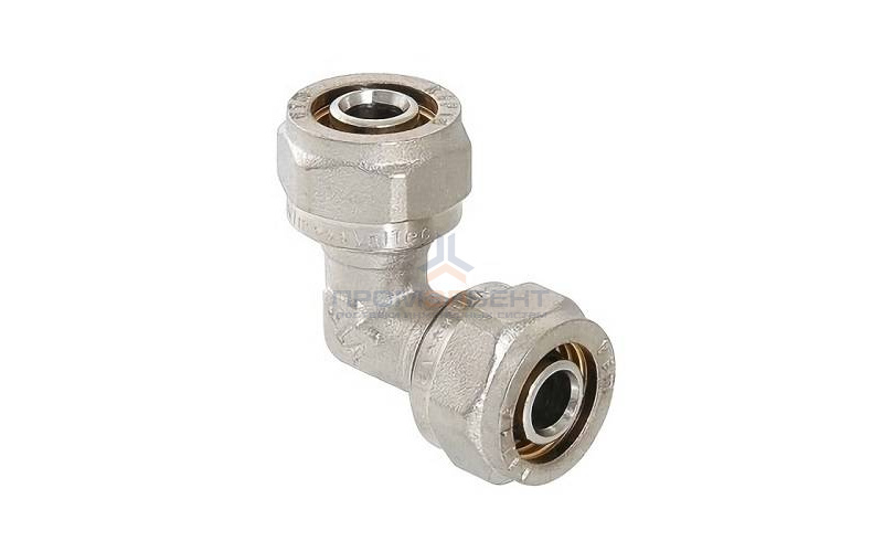 Отвод 90° VALTEC VTm.351 - 26 (винтовой, для металлопластиковых труб)