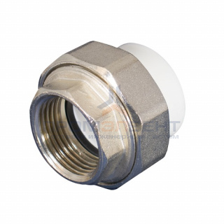 Переход на внутреннюю резьбу разъемный KALDE - 32 x 1" (для полипропиленовых труб, цвет белый)