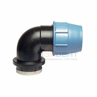 Переход на внутреннюю резьбу угловой UNIDELTA 1009 - 75 x 3" (винтовой, для труб ПНД)