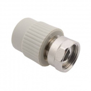 Переход на накидную гайку FV-Plast - 25 x 1" (усиленный, для полипропиленовых труб, цвет серый)