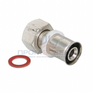 Переход на накидную гайку VALTEC VTm.222 - 16 x 1/2" (прессовой, для металлопластиковых труб)