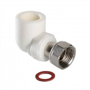 Переход на накидную гайку угловой VALTEC VTp.758 - 25 x 1" (для полипропиленовых труб, белый)