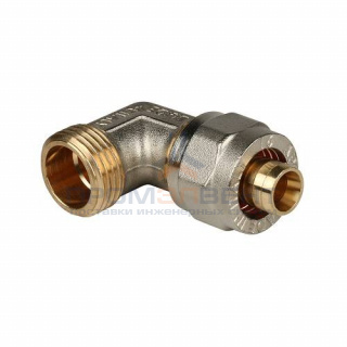 Переход на наружную резьбу угловой STOUT - 32 x 1"1/4 (винтовой, для металлопластиковых труб)