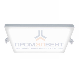 06-59 Светодиодная панель встраиваемая квадр. 220В, 15Вт, CRI:80Ra, 1200Лм, 145*129 мм, алюминиевый корпус, встроенный изолированный драйвер, 6500K