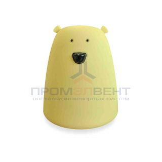 12-64 Ночник светодиодный силиконовый, размер:8.8x8.8x10.3см, питание 3*ААА, желтый