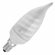 Лампа энергосберегающая свеча на ветру ESL BA QL7 11W 6400K E14 холодная, d36x120