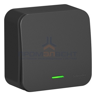 Выключатель 1-клавишный с подсветкой (cх.1) Blanca Schneider Electric 10А 250В антрацит