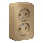 Розетка 2-ая без заземления без шторок Blanca Schneider Electric 16А 250В титан изол.пластина