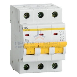 Автоматический выключатель ВА47-29 3Р 40А 4,5кА характеристика В ИЭК (автомат)