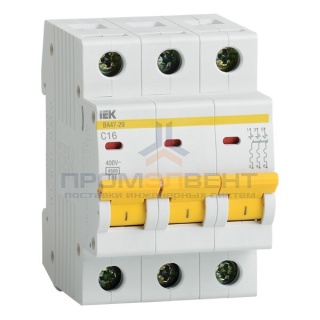 Автоматический выключатель ВА47-29 3Р  1А 4,5кА характеристика С ИЭК (автомат)