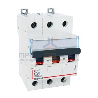 Автоматический выключатель Legrand DX3-E C20 3П 6000/6kA (автомат)