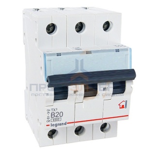 Автоматический выключатель Legrand TX3 B20A 3П 6kA (автомат)