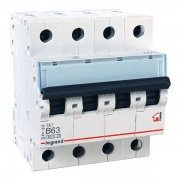 Автоматический выключатель Legrand TX3 B63A 4П 6kA (автомат)