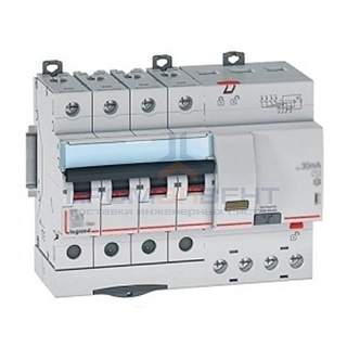 Дифавтомат Legrand DX3 АВДТ 4П C50А 30MA тип AC 7 модуля