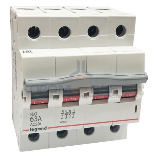 Рубильник модульный Legrand RX3 4П 63А выключатель-разъединитель