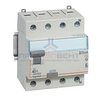 УЗО Legrand DX3 ВДТ 4П 40А 100мА тип AC