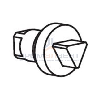 Личинка замка, для вкладыша, под ключ треугольного профиля 7мм