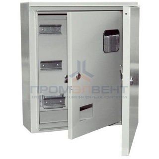 Щит металлический влагозащищенный ЩУ 3/1-1 74 У1 IP54, с внутр. дверью на 3-фаз счетчик, 445х400х150